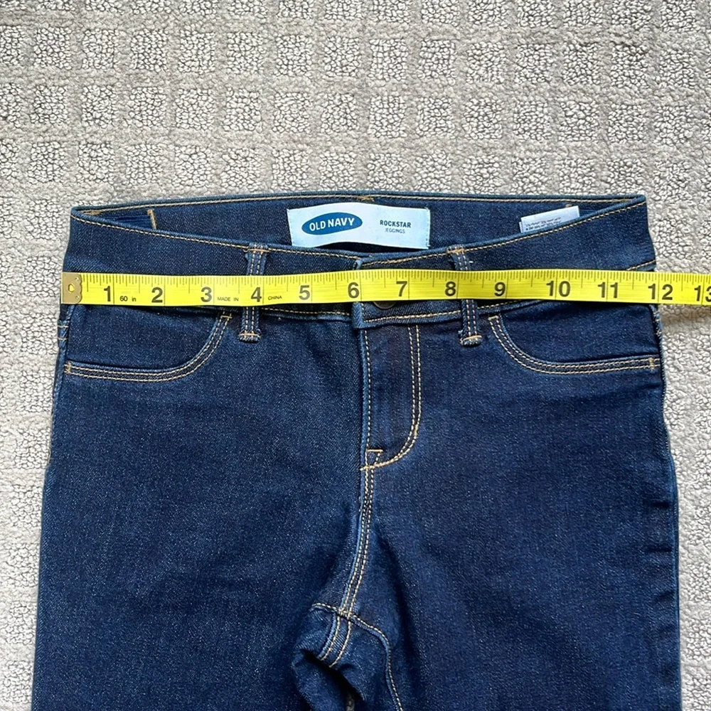 Old Navy Rockstar Jeggings Dark Blue Girls Size 8